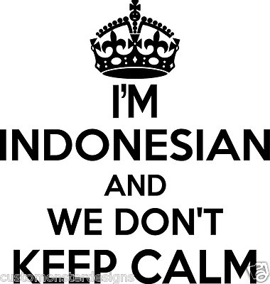 Indonesian Wall Sticker... 20 inches Tall We Don't Keep Calm Vinyl Wall Art