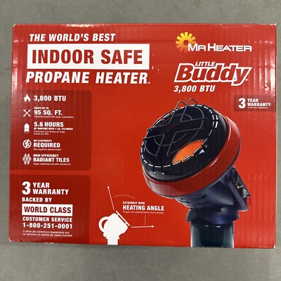Mr Heater F215100 3800 BTU 95 sq-ft Little Buddy Heater New