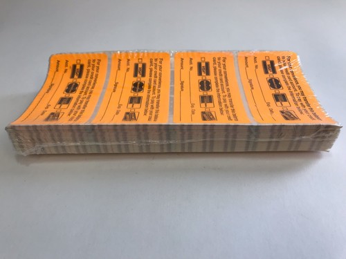 For Your Convenience Credit Card Stickers, 3 1/4"W x 1 3/4"H, Fl Orange, 414 Pk - Picture 3 of 4