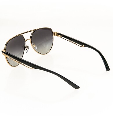 BVLGARI LOGO BV6189 Rose Gold Black Metal Pilot Aviator Unisex