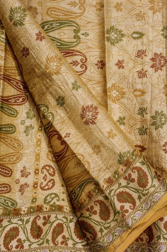 Reine Seide Sari Tussar Sari 100% Seide Vintage Indisch Stoff Recycelt TSS1336 - Bild 8 von 9