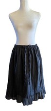 Vintage Bridgewater Classics Black Cotton Blend Ruffle Full Skirt 16 W Lined