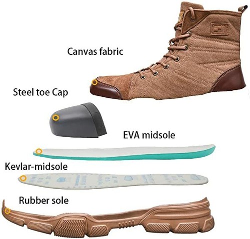 Mens safety boots Hiking boots Military Tactical steel toe cap combat work shoes - 第 10/16 張圖片