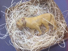 New 3D Dresden Paper Female Lion Lioness Christmas Ornament 
