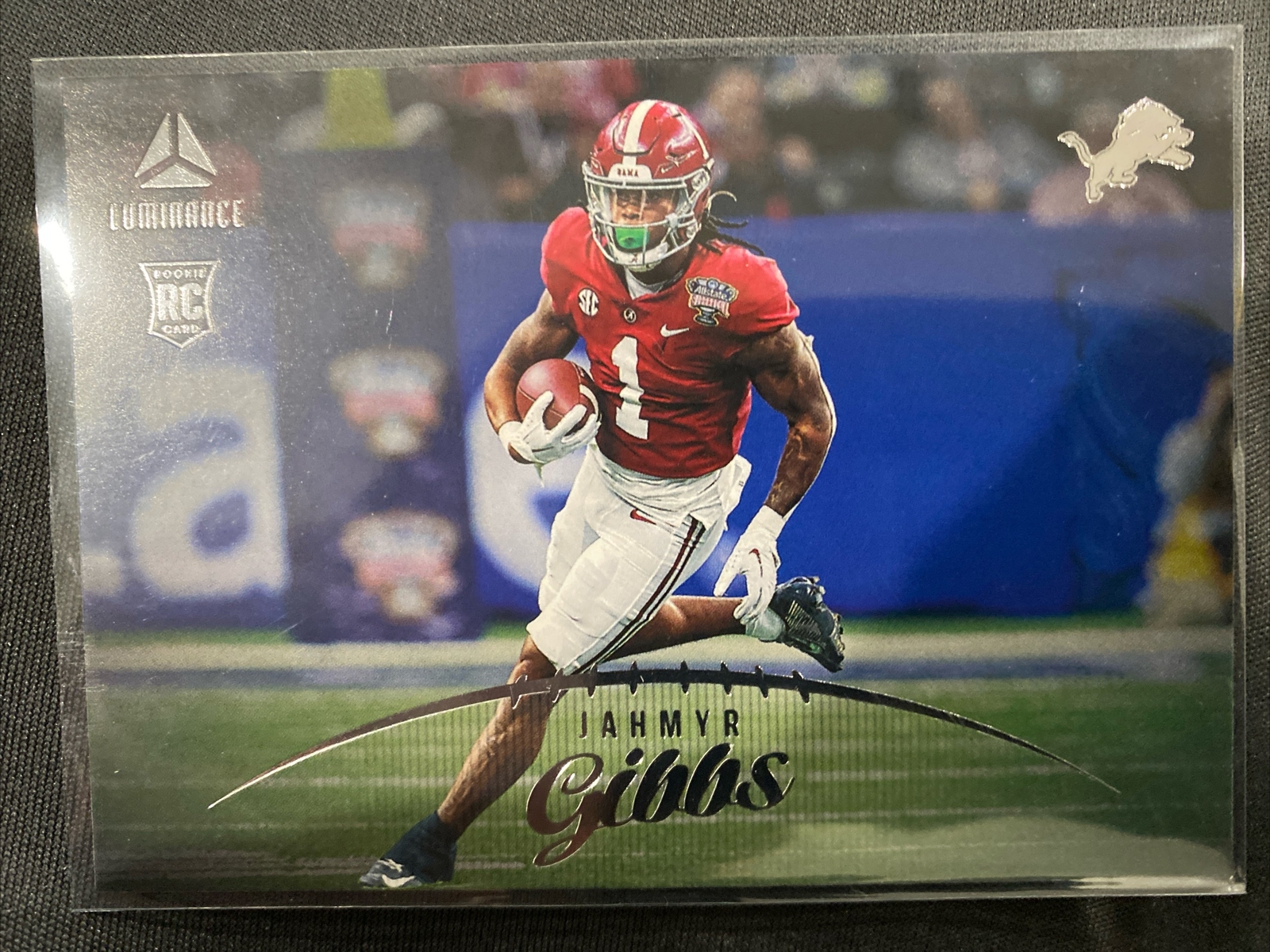 2023 Panini Luminance Jahmyr Gibbs #186 RC Horizontal Detroit Lions Alabama 🔥🏈