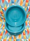 FIESTA 4 NEW TURQUOISE blue 7” medium BOWLS 19 oz Fiestaware FREE SHIPPING