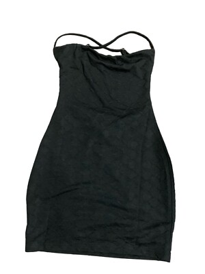 Luvalot womens solid black new Bodycon tank mini dress 2 xs | eBay