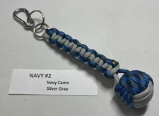 Military Monkey Fist Key Chains - Navy 2