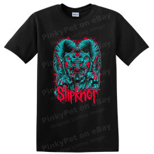 Slipknot Skull Mask Grunge T Shirt Horror Metal Band Tee Distressed Graphic