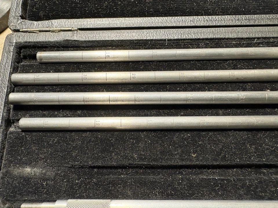 Vintage LS Starrett Inside Micrometer - Bore Gauge Set - Imagem 3 de 4