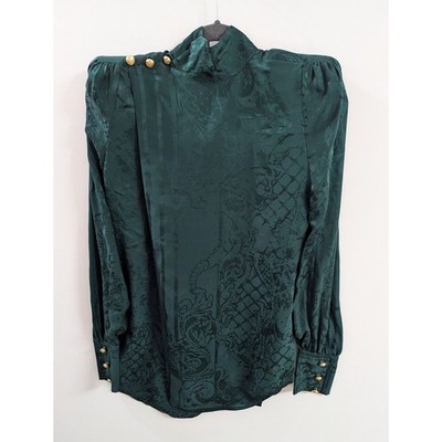 BALMAIN X H&M Limited Edition Runway Silk Blouse Women's Size 2