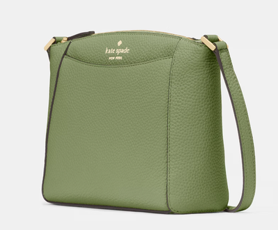 New Kate Spade Monica Pebbled Leather Crossbody Cedar Stand with