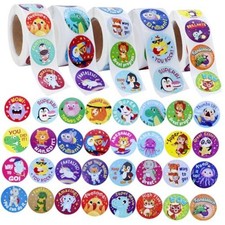 Stickers for Kids Classroom, Animals Themed Design Teacher Students 2500Pcs