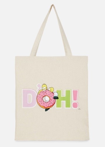 The Simpsons Doh Reusable Tote Canvas Shopping Bag New - Picture 1 of 1