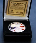 Vintage 2007 Silver Eagle Colorized hologram with COA