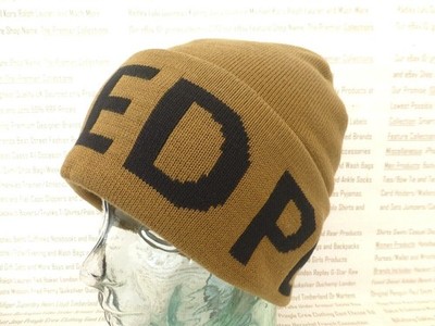 FRED PERRY Oversized Fold-Up Beanie Mütze Herren Marken Stone 2-Lagen Cap NEU UVP55 