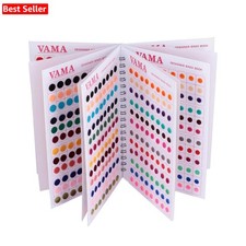 Luxury Velvet Multicolor Bindi Stickers Pack of 948 - Bollywood Inspired Style