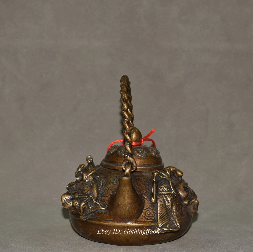 Collection of Pure Copper Purple Copper and Eight Immortal Wine Pot Ornaments - Изображение 3 из 4