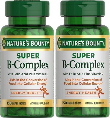 Nature's Bounty Super B Complex 150 Count (Pack of 2), 2bottles (150 Tablets)