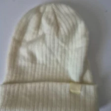 Calia Hat Beanie Womens One Size Tan Light Yellow Knit Winter Pull On Warm