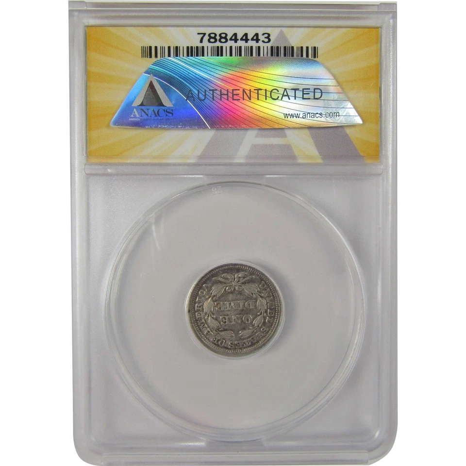 1853 Arrows Seated Liberty Dime AU 50 Details ANACS Silver SKU:I20150 - Image 2 of 4