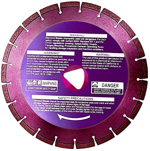 10" Soff-Cut Early Entry Diamanttrennscheibe Excel lila XL10-1000 Artikel 542756100 - Bild 12 von 16