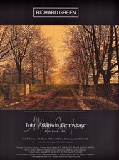 1998 JOHN ATKINSON GRIMSHAW Art Gallery Exhibition 1-Page Magazine PRINT AD