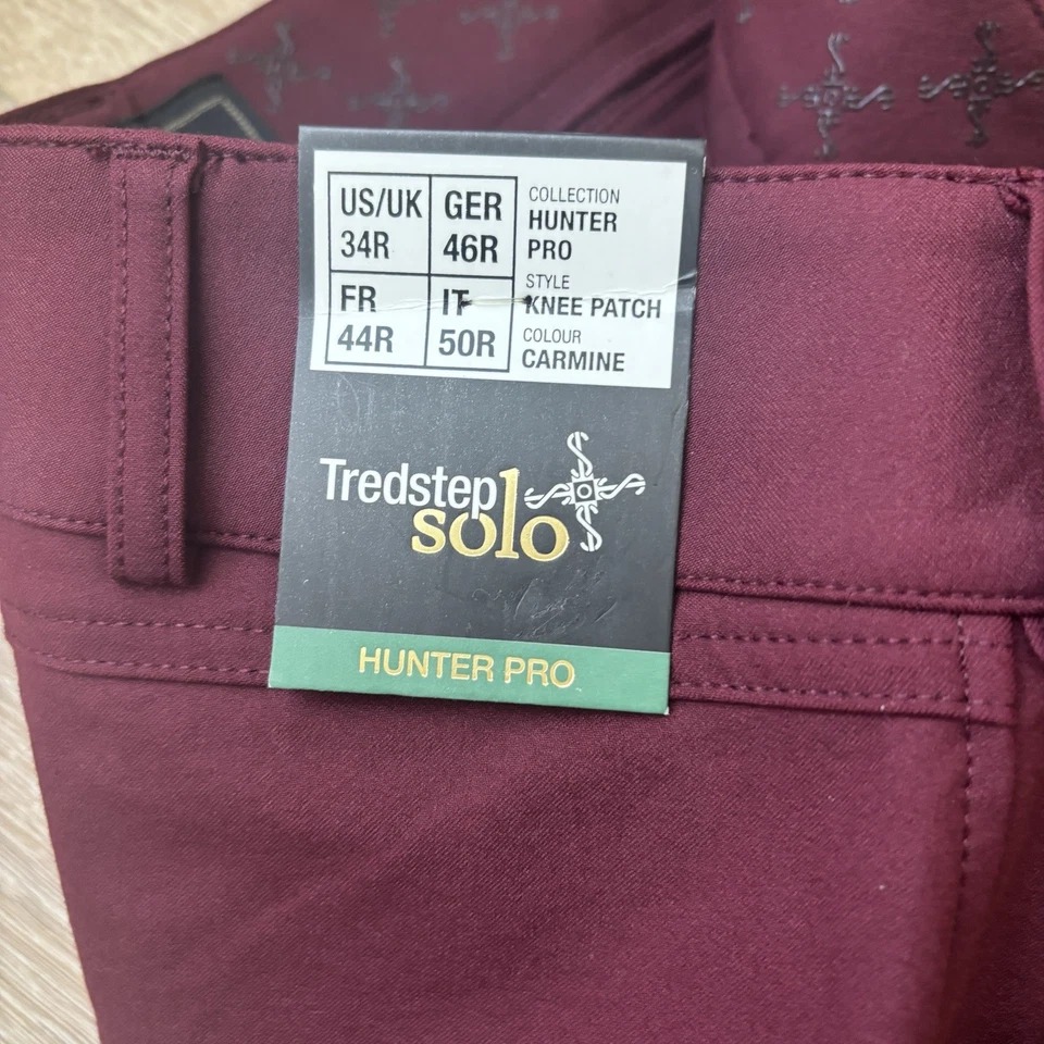 Pantalones Tredstep Solo Hunter Pro Carmine 34R Parche Rodilla NanoSphere Nuevos con Etiquetas Foto 3 de 4