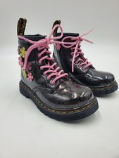 Dr. Martens Kid's Collection 1460 Toddler Black Glitter SIZE 9 US