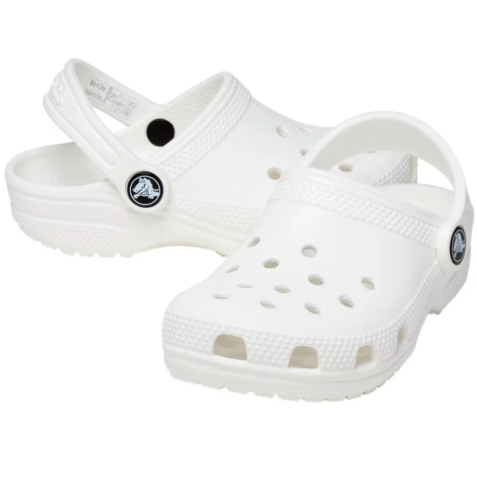 Zueco Crocs Classic blanco 206990-100 niño pequeño Foto 2 de 4