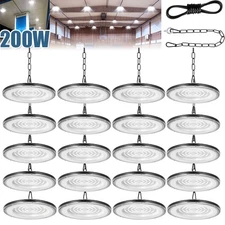 20 Pack 200W Led UFO High Bay Light 200 Watts Commercial Factory Warehouse Light
