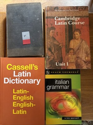 Latin Language Classics Book Lot (4) Caesar Dictionary Grammar Cambridge