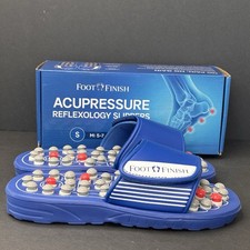 FOOT FINISH Acupressure Foot Massage Slippers Shoes Sandals, Size SMALL.