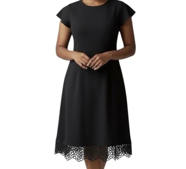 Women Donna Ricco Dress Black Lace 40