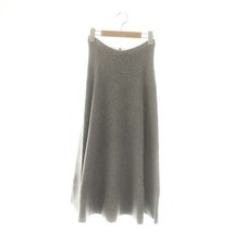 Valentino logo embellished gray skirt long flare wool size M gray 3B3KG03U84P NR