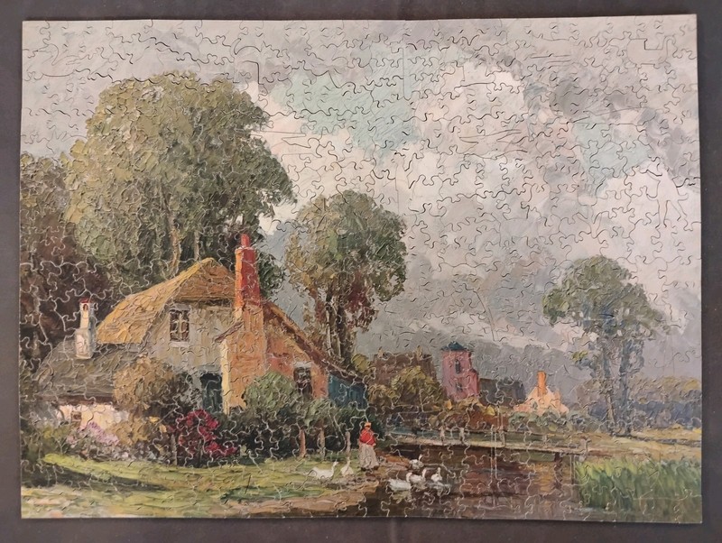 1930s TUCK ZAG ZAW Wooden Puzzle 438 p. COMPLETE  w/ 40 Figs - MINT Cond.