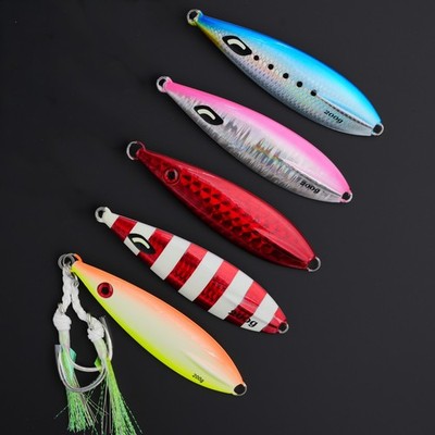 Flat-fall Jigs + BKK Assist Hooks   Saltwater Jigging Lure for Slow Pitch Jigs