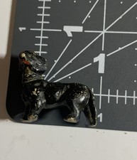 ANTIQUE  US CAST IRON MINI DACHSHUND PAPERWEIGHT DESK STATUE DOG SCULPTURE