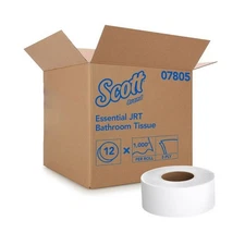 Toilet Tissue Scott  Essential JRT White 2-Ply Jumbo Si