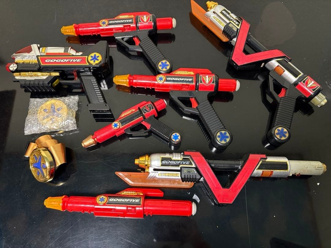 Power Rangers Lightspeed Rescue GoGoFive Morpher Weapon 7p set