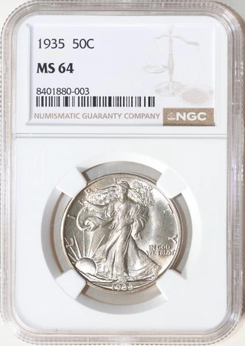 1935 P Walking Liberty Half Dollar NGC MS64