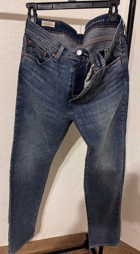 Levi's Premium Tapered Blue Denim Jeans Regular Fit Stretch 5-Pocket Button Zip