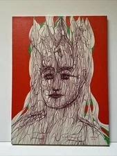 ALBERT RADOCZY PAINTING ABSTRACT EXPRESSIONISM MODERNISM Cubism Women WOMAN 1974