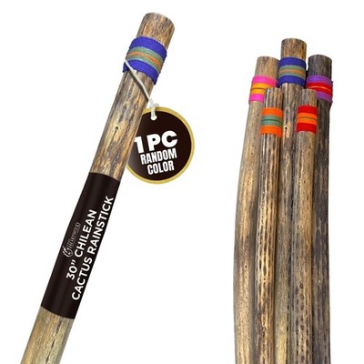 Africa Heartwood Project 30 Cactus Rainstick from Chile - Authentic Handcraft...