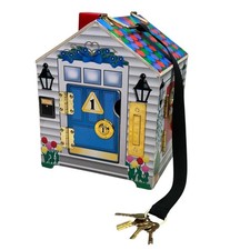 Melissa  Doug Doorbell House Wooden with Keys Working No People