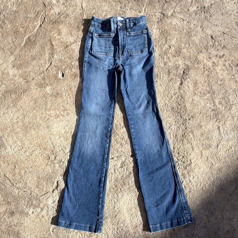 Good American Good Curve Bootcut Super High-Rise Medium Wash Blue Jeans 0/25