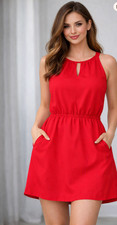 Express Women’s XS Red Sleeveless Mini Dress |  Party & Date Night Look