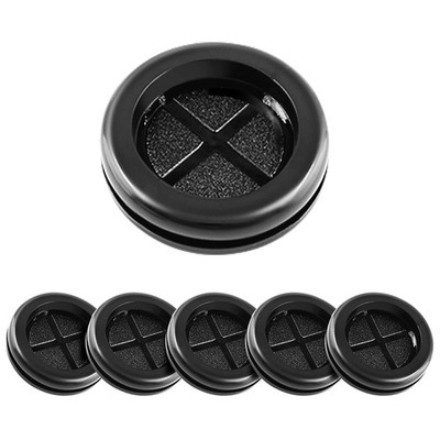 6 Pcs 2 Inch Rubber Grommet 1-11/16'' Inside Diameter 2'' Drill Hole Double-Side