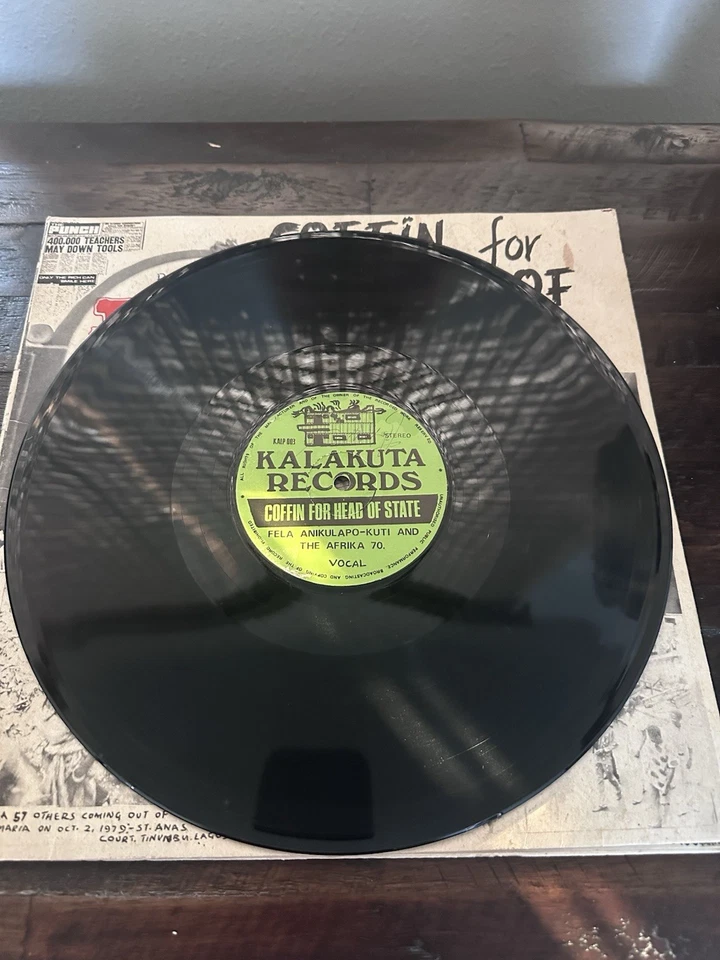 FELA & Africa 70 "Coffin For Head Of State" Og 1981 Afrobeat LP Kalakuta VG+ NOS - Image 3 of 3