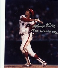 MANNY  TRILLO  PHILADELPHIA  PHILLIES 1980 WORLD CHAMPS   HIT   SIGNED    8X10 